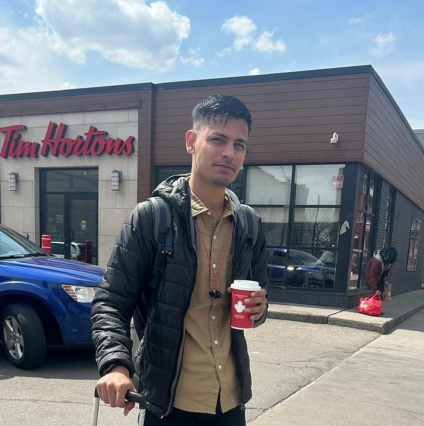 Special Arrangement  : Sahil Kumar arrived in Canada on April 24