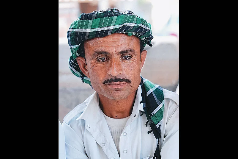 Hajji Khan, a fisherman, at his residence in Lakhpat, the last village on the India-Pakistan border