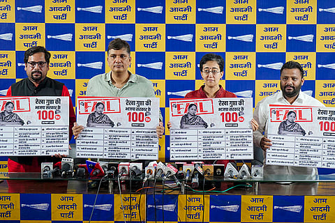 AAP press conference on 100 days of BJP-led Delhi Gov
