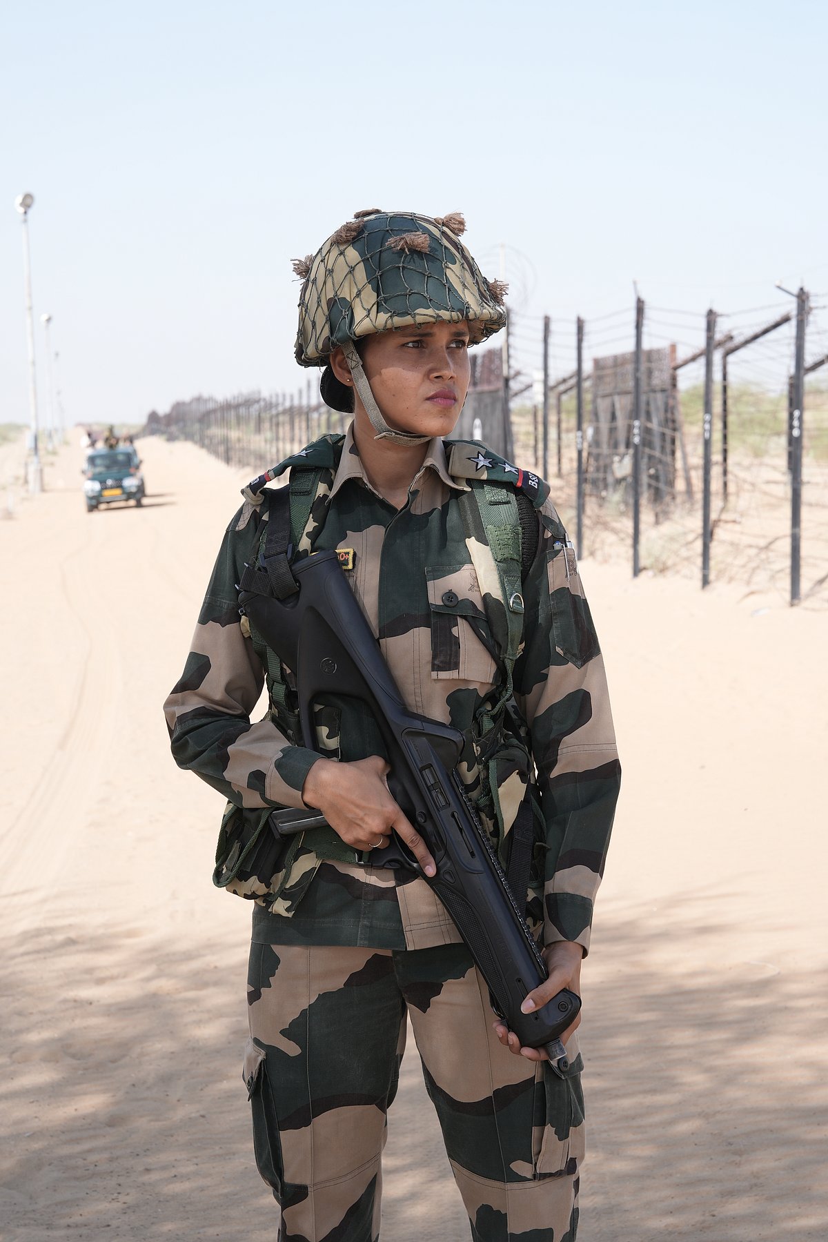 Sub-inspector Manisha Meena is one of 24 women on the BSF Rajasthan base