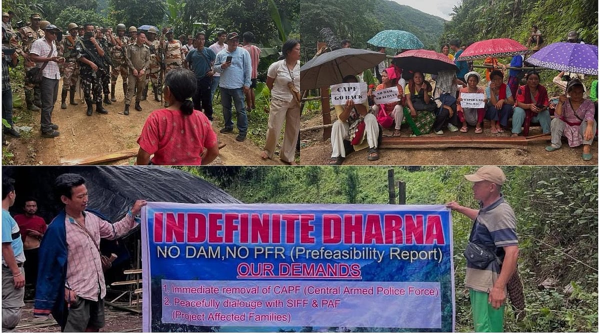 Visuals of anti-dam protests in Arunachal Pradesh | Photo Credit: Marina Dai