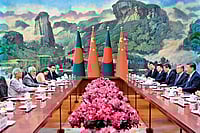 Courtesy: X : Changing Strategy: Bangladesh’s Muhammad Yunus with China’s Xi Jinping in Beijing on March 28, 2025