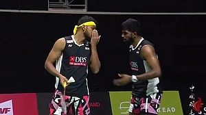 BWF : Satwik-Chirag in action a Badminton tournament.