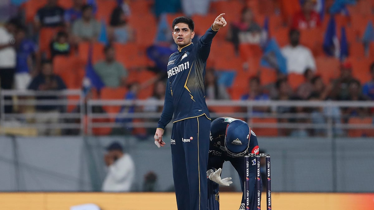  (AP Photo)
 : Gujarat Titans' captain Shubman Gill gestures to his teammates during the Indian Premier League eliminator cricket match between Mumbai Indians and Gujarat Titans at Maharaja Yadavindra Singh Cricket Stadium in Mohali, India, Friday, May 30, 2025.

