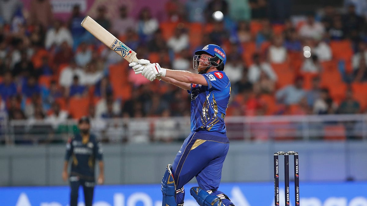  (AP Photo)

 : Mumbai Indians' Jonny Baristow bats during the Indian Premier League eliminator cricket match between Mumbai Indians and Gujarat Titans at Maharaja Yadavindra Singh Cricket Stadium in Mohali, India, Friday, May 30, 2025.
