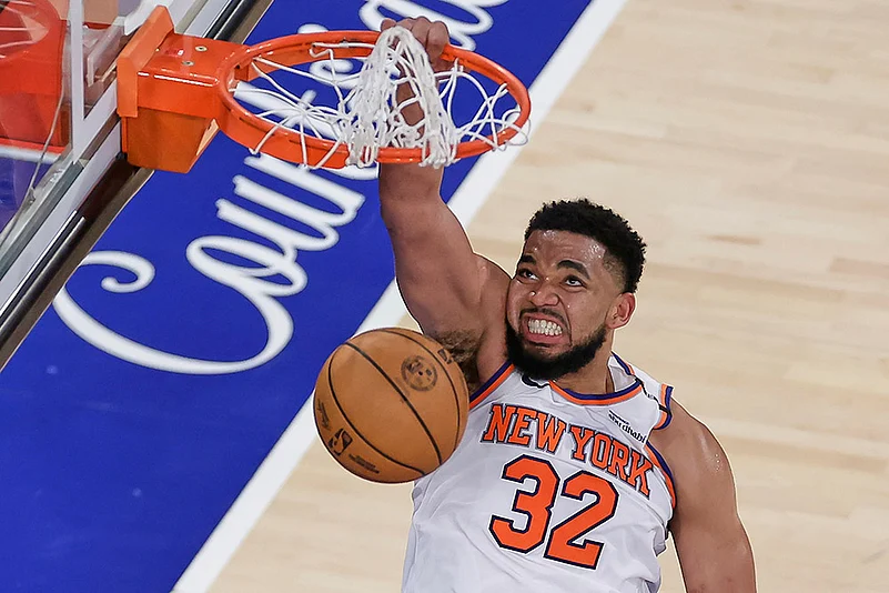 NBA basketball Eastern Conference final game 5 Knicks vs Pacers: Karl-Anthony Towns