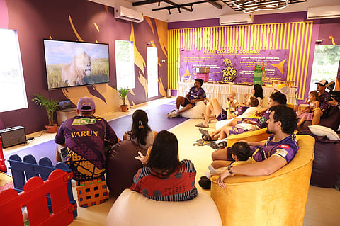 Kolkata Knight Riders players enjoying the screening of Mufasa: The Lion Kings with their family.