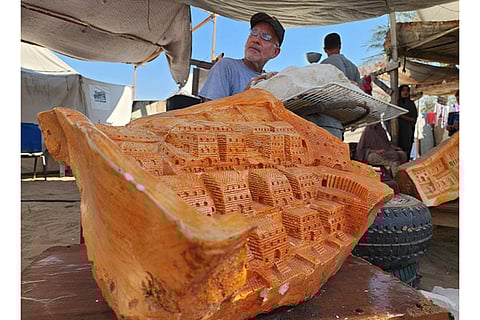 Palestinian sculptor Ramazan Ahmed