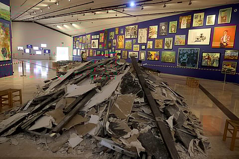 Exhibition of artworks in West Bank