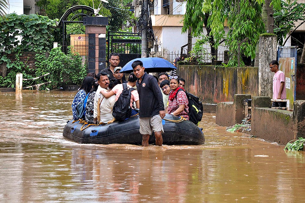 | Photo: PTI : Guwahati rainfall