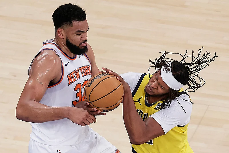 NBA basketball Eastern Conference final game 5 Knicks vs Pacers: Karl-Anthony Towns