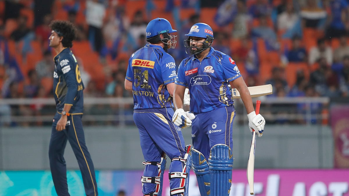 Mumbai Indians' Jonny Bairstow and Rohit Sharma