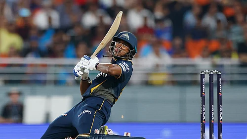 | Photo: File : File photo of Gujarat Titans top order batter Sai Sudharsan.