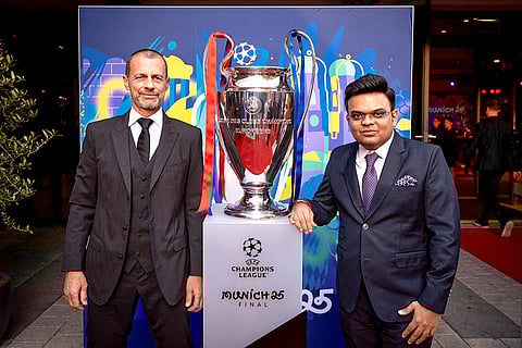 Jay Shah meets Aleksander Ceferin