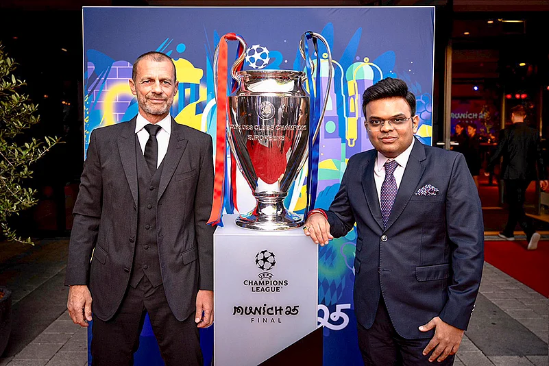 Jay Shah meets Aleksander Ceferin