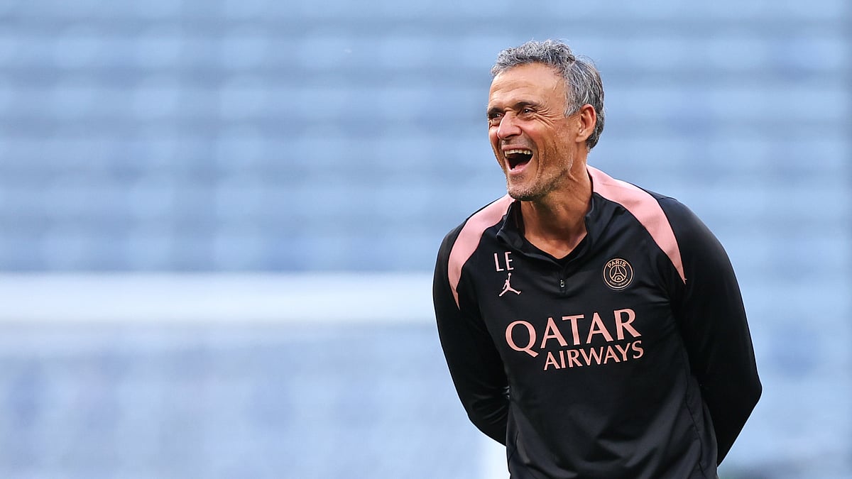 Luis Enrique was all smiles ahead of Saturday's Champions League final in Munich - null