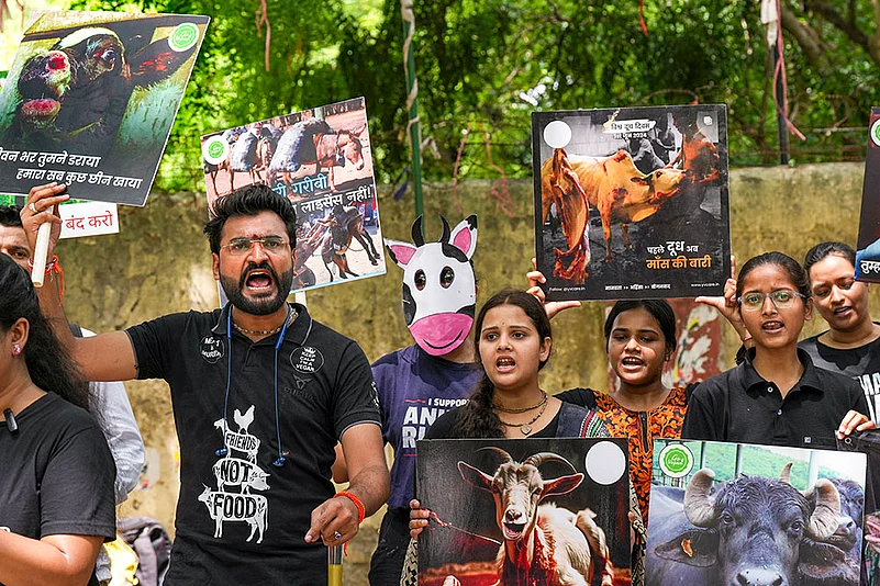 Protest against animal sacrifice at Delhis Jantar Mantar