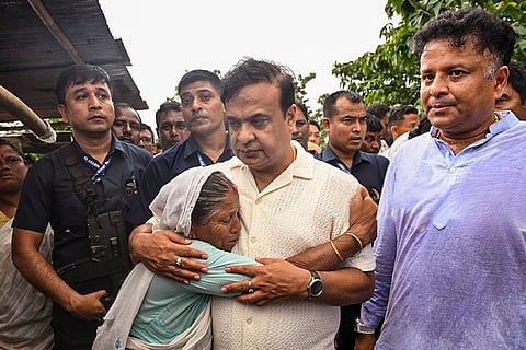 Assam CM visits flood-hit areas