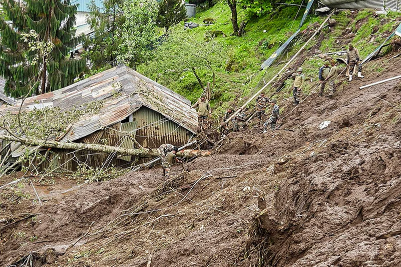 Sikkim landslides Aftermath of heavy rainfall in Sikkim