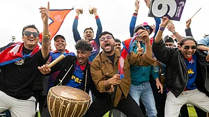 X/CricketNep : Nepal fans celebrate