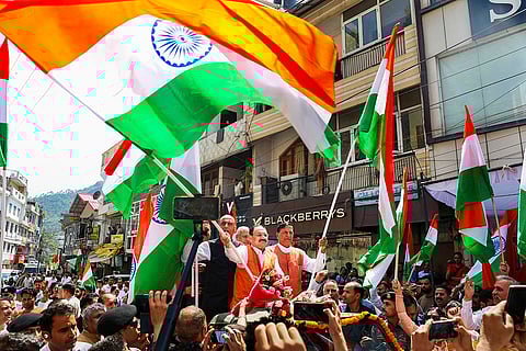 JP Nadda takes part in Tiranga Yatra