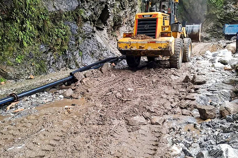 Sikkim landslides Aftermath of heavy rainfall in Sikkim