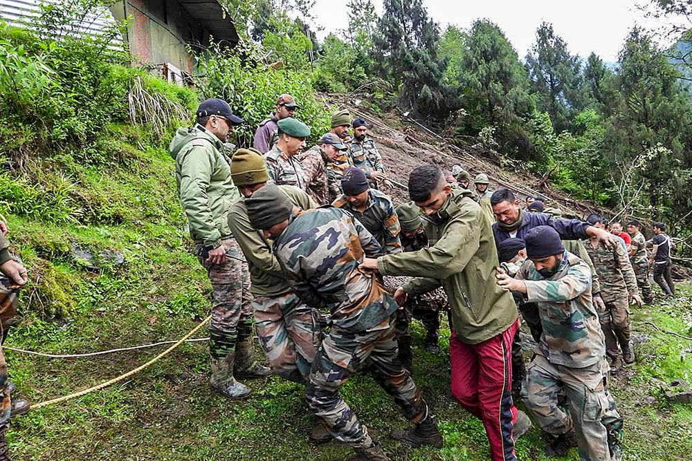 | Photo: @trishakticorps via PTI  : Sikkim Landslides