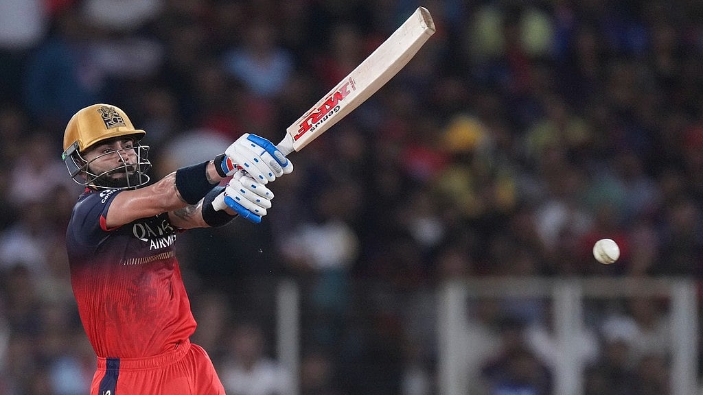 AP : Royal Challengers Bengaluru's Virat Kohli plays a shot during the Indian Premier League 2025 final against Punjab Kings at Narendra Modi Stadium in Ahmedabad.