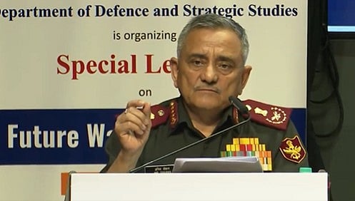 X/PTI : CDS General Anil Chauhan at a special lecture in Pune University