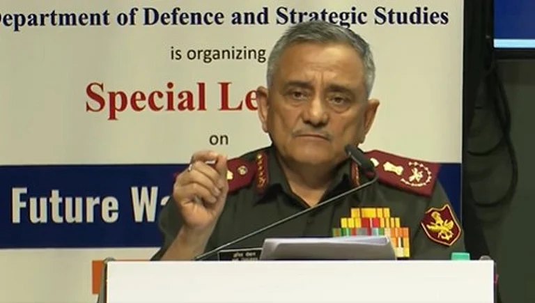 CDS General Anil Chauhan at a special lecture in Pune University - X/PTI