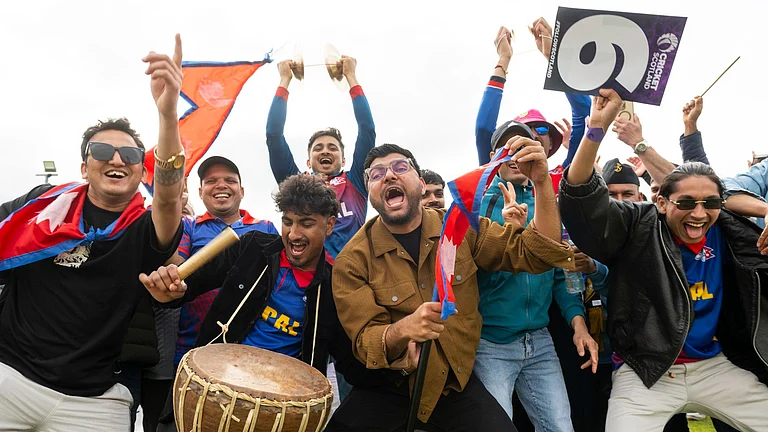 Nepal cricket fans in Dundee, Scotland. - Photo: X | CAN