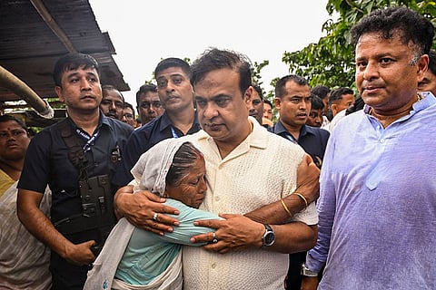 Assam CM visits flood-hit areas