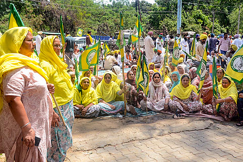 Farmers protest in Patiala
