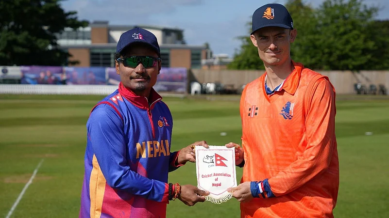 Nepal vs Netherlands, ICC Cricket World Cup League Two: Rohit Paudel and Scott Edwards X