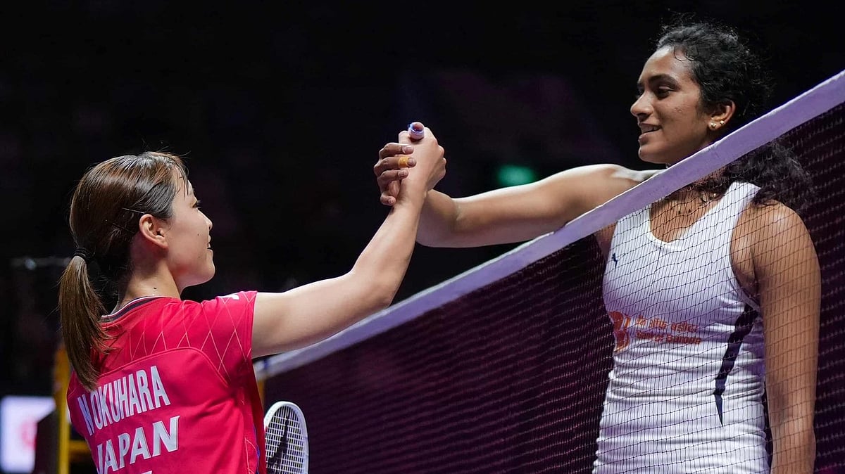 X | Okuhara Nozomi : India's PV Sindhu at Indonesia Open against Okuhara Nozomi.