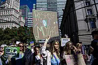 AP : Activists taking part in protests against ecocide