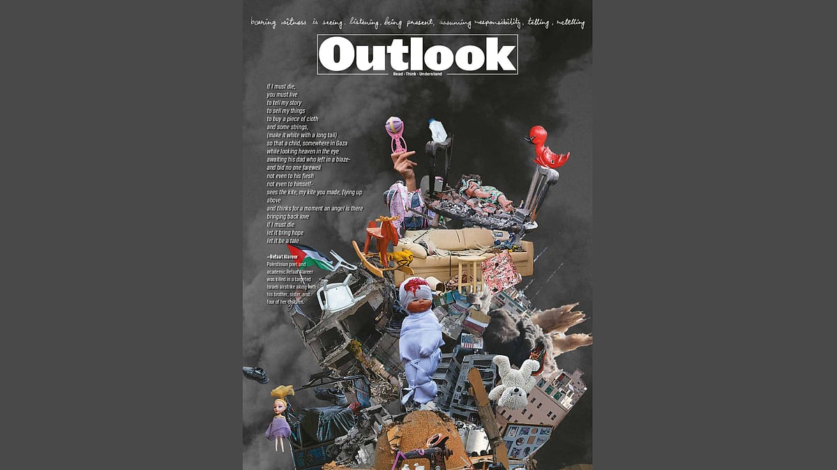 Outlook Magazine Cover : This International Day of Innocent Children Victims of Aggression, it should be remembered that defenceless children, babies, are the easiest to kill and hardest to grieve.