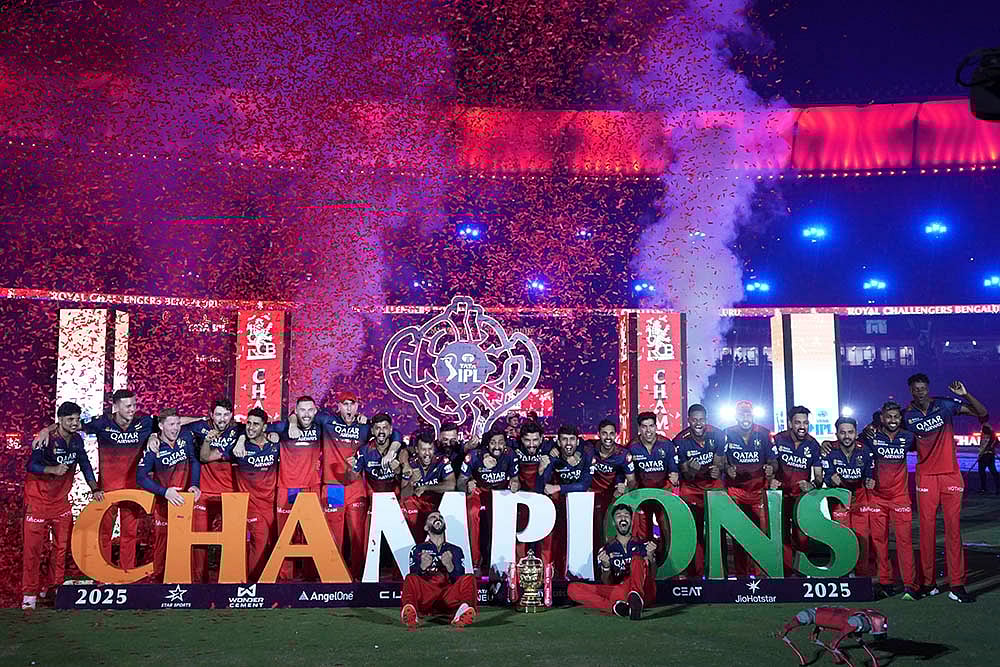| Photo: AP/Ajit Solanki : IPL 2025 Final: RCB Victory Celebrations