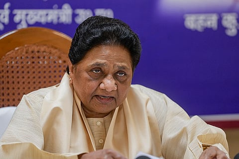 Mayawati addresses press conference