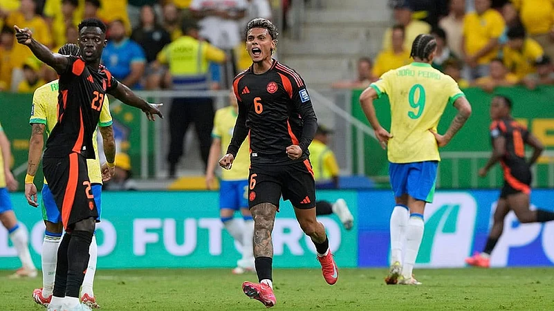 FIFA World Cup 2026 South American Qualifier Brazil vs Colombia football: