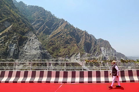 PM Modi inaugurates Anji bridge in J-K