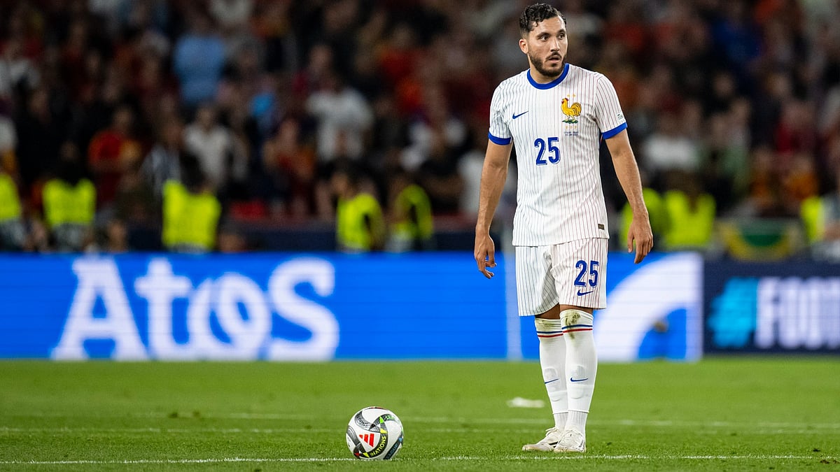File : Rayan Cherki playing for France.