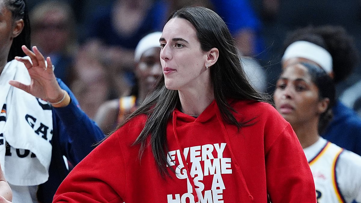 Caitlin Clark watched the Indiana Fever's midweek win from the sidelines.