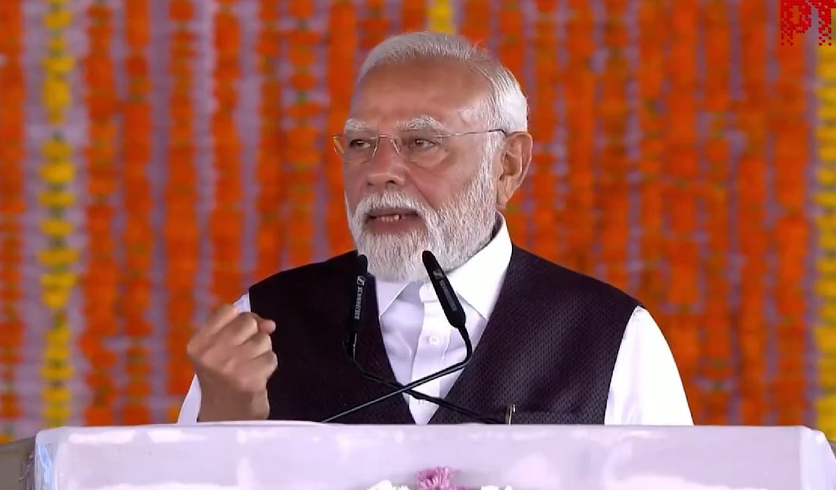 PM Modi speaks at gathering in Katra after flagging off first train link to Kashmir Valley