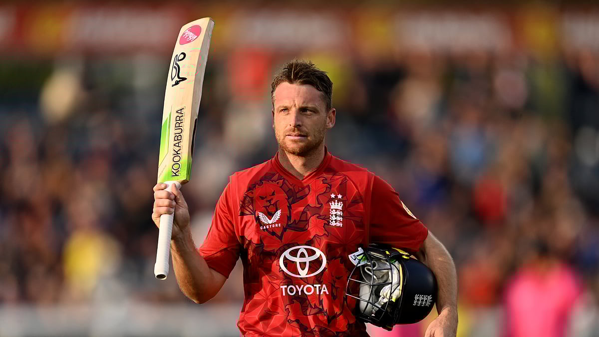 File : England's Jos Buttler in action against West Indies.