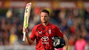 File : England's Jos Buttler in action against West Indies.