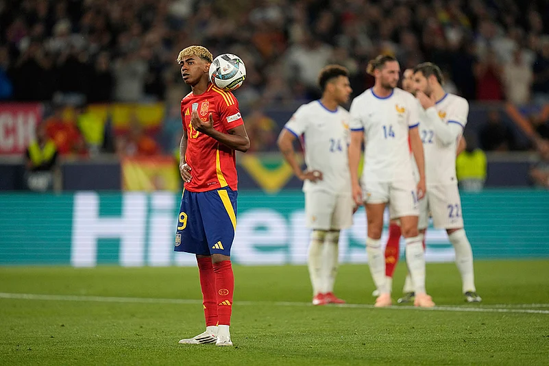 UEFA Nations League soccer Semi-final Spain vs France: Lamine Yamal