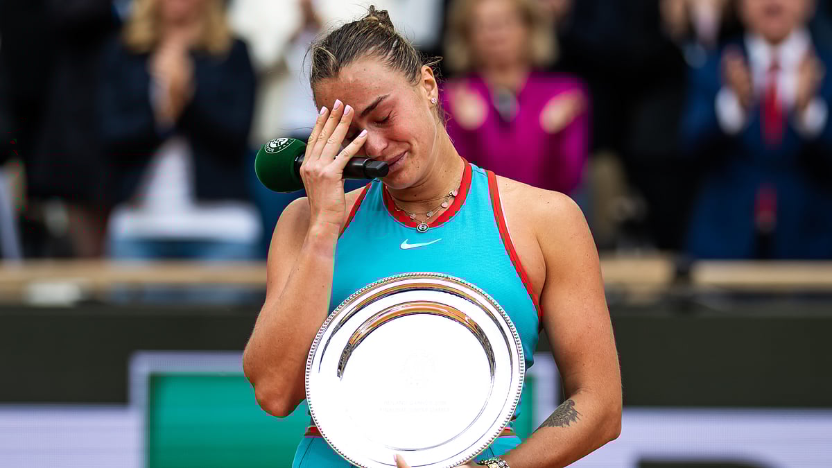 Aryna Sabalenka was in tears after her defeat