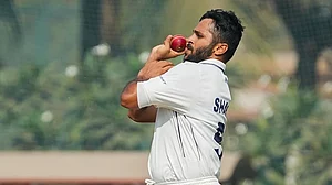 PTI : Shardul Thakur bowled six wicketless overs on Day 2 of the second unofficial Test against England Lions.