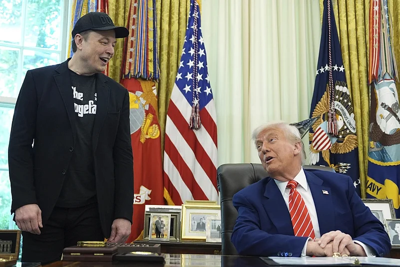 Elon Musk with US President Donald Trump